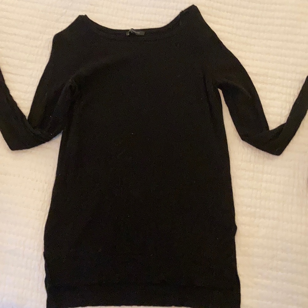 Ann Taylor Black Tunic Sweater